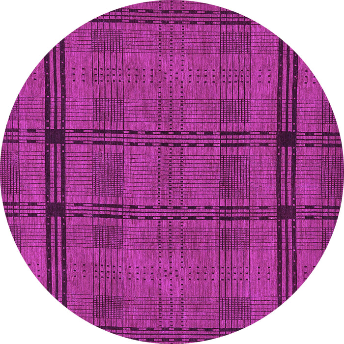 Round Abstract Purple Modern Rug, abs318pur