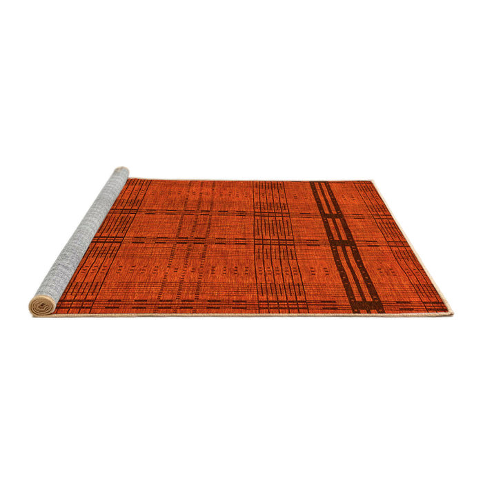 Sideview of Machine Washable Abstract Yellow Modern Rug, wshabs318yw