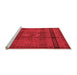 Sideview of Machine Washable Abstract Orange Modern Area Rugs, wshabs318org