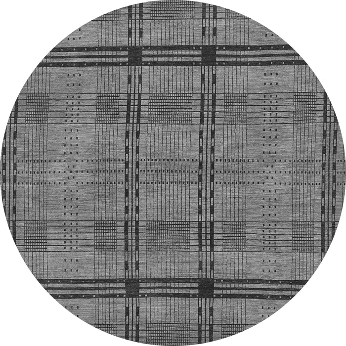 Round Abstract Gray Modern Rug, abs318gry