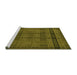 Sideview of Machine Washable Abstract Green Modern Area Rugs, wshabs318grn