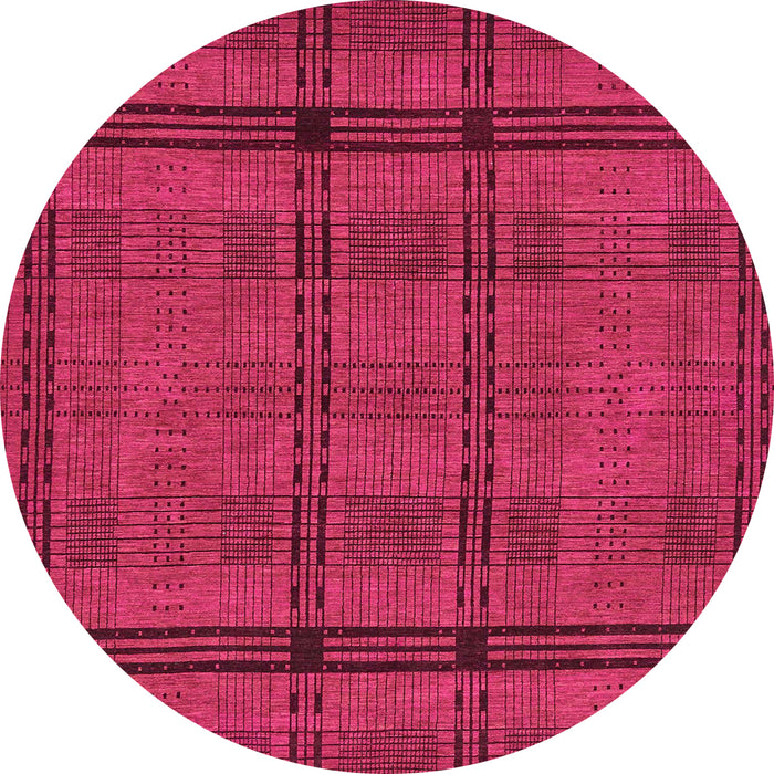 Round Abstract Raspberry Red Modern Rug, abs318