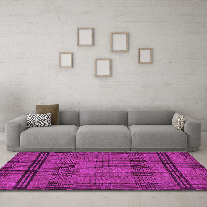 Machine Washable Abstract Purple Modern Area Rugs in a Living Room, wshabs318pur