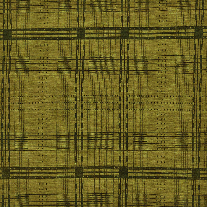 Square Machine Washable Abstract Green Modern Area Rugs, wshabs318grn