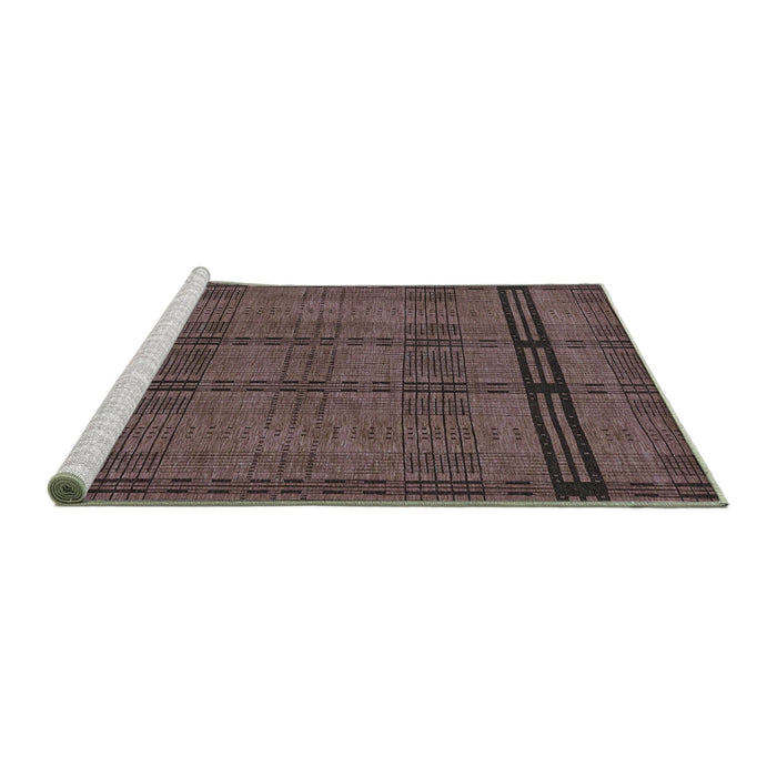 Sideview of Machine Washable Abstract Turquoise Modern Area Rugs, wshabs318turq
