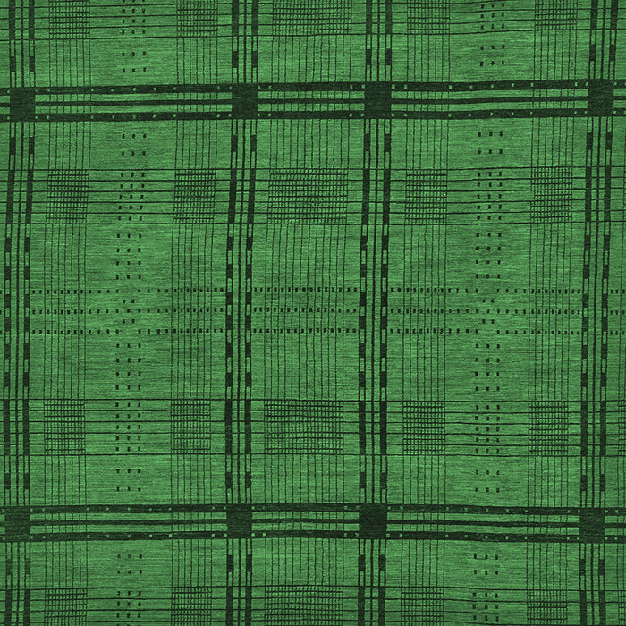 Square Machine Washable Abstract Emerald Green Modern Area Rugs, wshabs318emgrn
