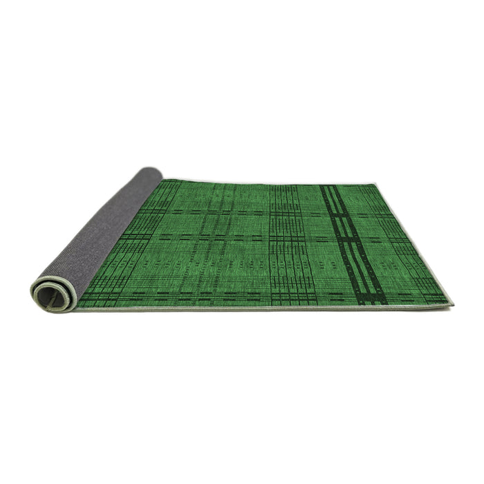 Sideview of Abstract Emerald Green Modern Rug, abs318emgrn
