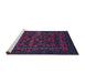 Sideview of Machine Washable Abstract Purple Haze Purple Rug, wshabs319