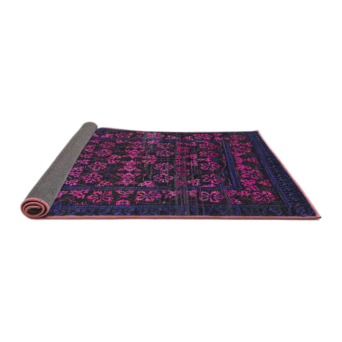 Sideview of Abstract Purple Modern Rug, abs319