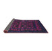 Sideview of Abstract Purple Modern Rug, abs319