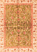 Machine Washable Oriental Orange Traditional Area Rugs, wshabs3190org