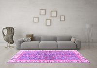 Machine Washable Oriental Purple Traditional Rug, wshabs3190pur