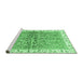 Sideview of Machine Washable Oriental Emerald Green Traditional Area Rugs, wshabs3190emgrn