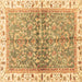 Square Oriental Brown Traditional Rug, abs3190brn