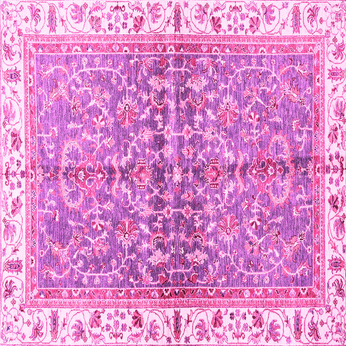 Square Oriental Pink Traditional Rug, abs3190pnk