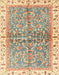 Abstract Brown Gold Oriental Rug, abs3190