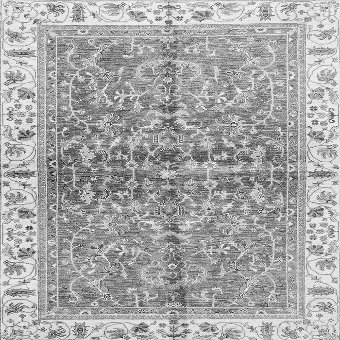 Square Oriental Gray Traditional Rug, abs3190gry