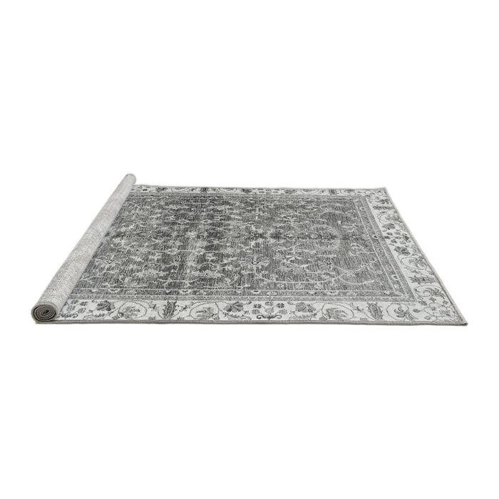 Sideview of Machine Washable Oriental Gray Traditional Rug, wshabs3190gry