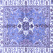 Square Machine Washable Abstract Blue Modern Rug, wshabs3191blu