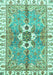 Machine Washable Abstract Turquoise Modern Area Rugs, wshabs3191turq