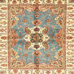 Square Abstract Red Modern Rug, abs3191