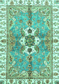 Abstract Turquoise Modern Rug, abs3191turq