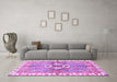 Machine Washable Abstract Purple Modern Area Rugs in a Living Room, wshabs3191pur