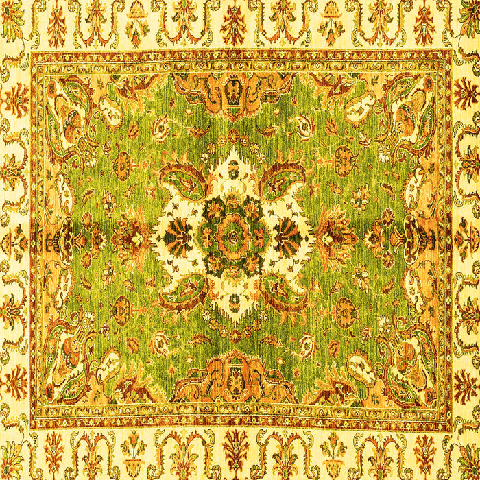 Square Abstract Yellow Modern Rug, abs3191yw
