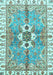 Abstract Light Blue Modern Rug, abs3191lblu