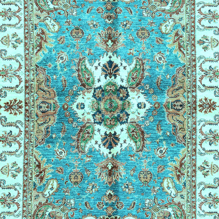 Abstract Light Blue Modern Rug, abs3191lblu