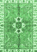 Machine Washable Abstract Emerald Green Modern Area Rugs, wshabs3191emgrn