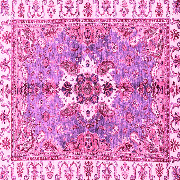 Square Abstract Pink Modern Rug, abs3191pnk