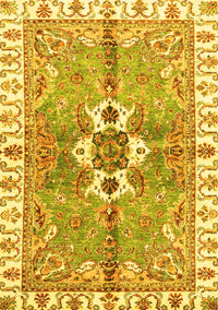 Abstract Yellow Modern Rug, abs3191yw