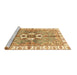 Sideview of Machine Washable Abstract Brown Modern Rug, wshabs3191brn