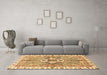 Machine Washable Abstract Brown Modern Rug in a Living Room,, wshabs3191brn