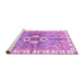 Sideview of Machine Washable Abstract Purple Modern Area Rugs, wshabs3191pur