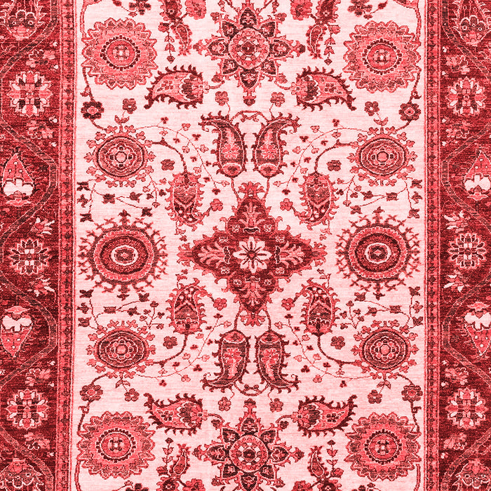 Machine Washable Oriental Red Traditional Rug, wshabs3192red