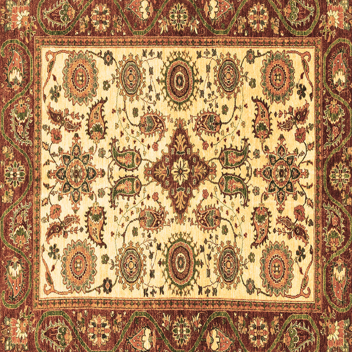 Square Oriental Brown Traditional Rug, abs3192brn