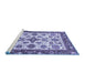 Sideview of Machine Washable Oriental Blue Traditional Rug, wshabs3192blu