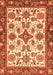 Machine Washable Oriental Orange Traditional Area Rugs, wshabs3192org