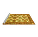 Sideview of Machine Washable Oriental Yellow Traditional Rug, wshabs3192yw