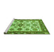 Sideview of Machine Washable Oriental Green Traditional Area Rugs, wshabs3192grn