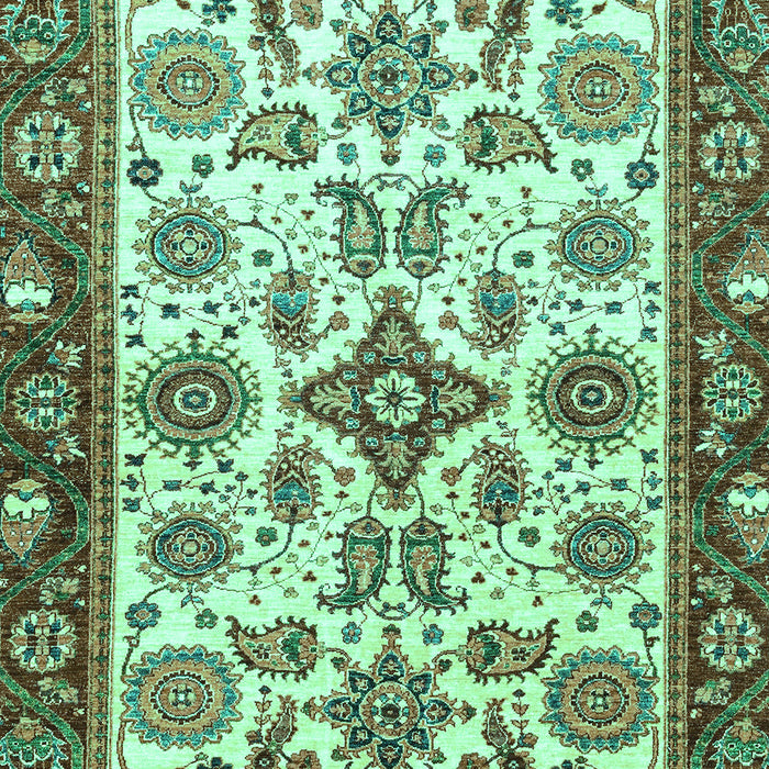 Machine Washable Oriental Turquoise Traditional Area Rugs, wshabs3192turq