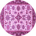 Round Oriental Purple Traditional Rug, abs3192pur