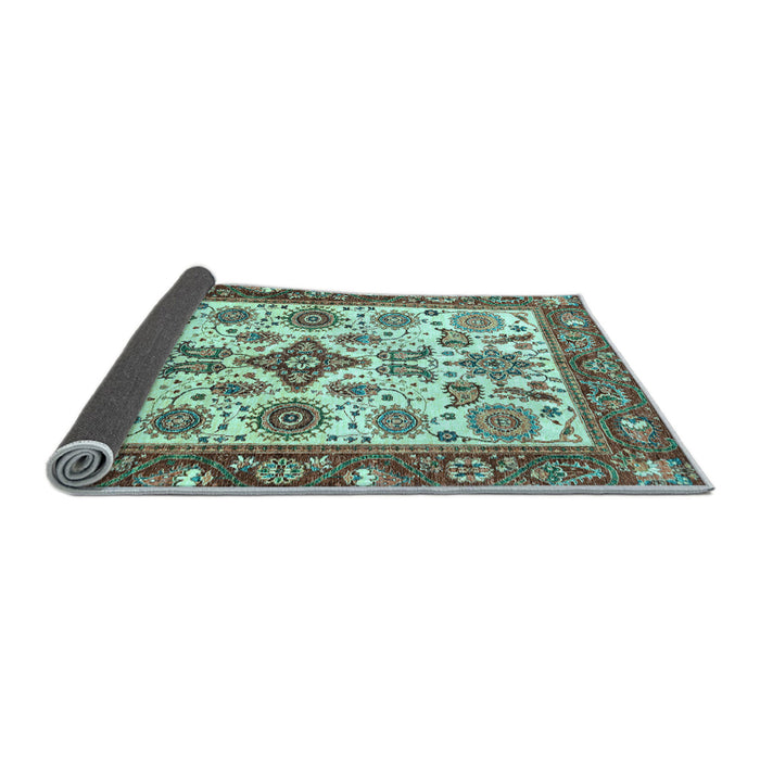 Sideview of Oriental Light Blue Traditional Rug, abs3192lblu