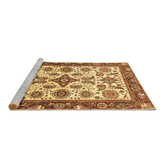 Sideview of Machine Washable Oriental Brown Traditional Rug, wshabs3192brn