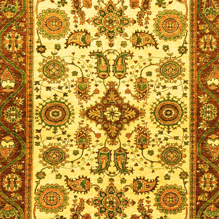 Oriental Yellow Traditional Rug, abs3192yw