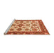 Sideview of Machine Washable Oriental Orange Traditional Area Rugs, wshabs3192org