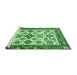 Sideview of Machine Washable Oriental Emerald Green Traditional Area Rugs, wshabs3192emgrn