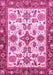 Machine Washable Oriental Pink Traditional Rug, wshabs3192pnk